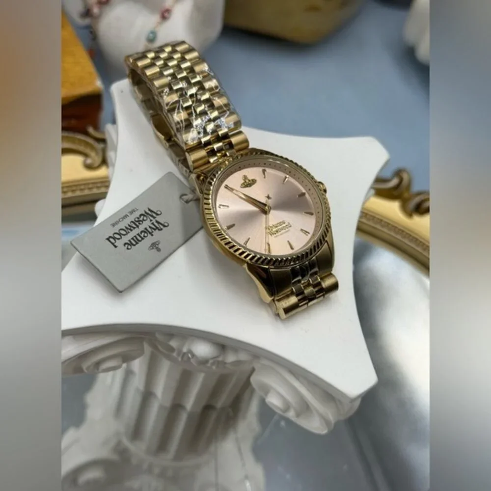 🆕 VIVIENNE WESTWOOD 🧿 NWT Stainless Steel The Seymour Watch, 38mm, Rose/Gold - Picture 11 of 15